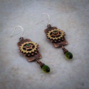 Steampunk Gear Earrings