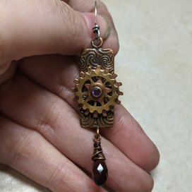 Steampunk Gear Earrings *Reserved*