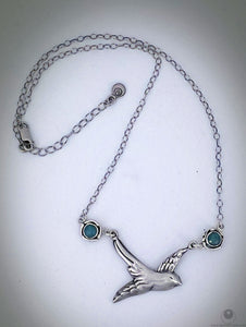 Bird and Nest Necklace with Amazonite