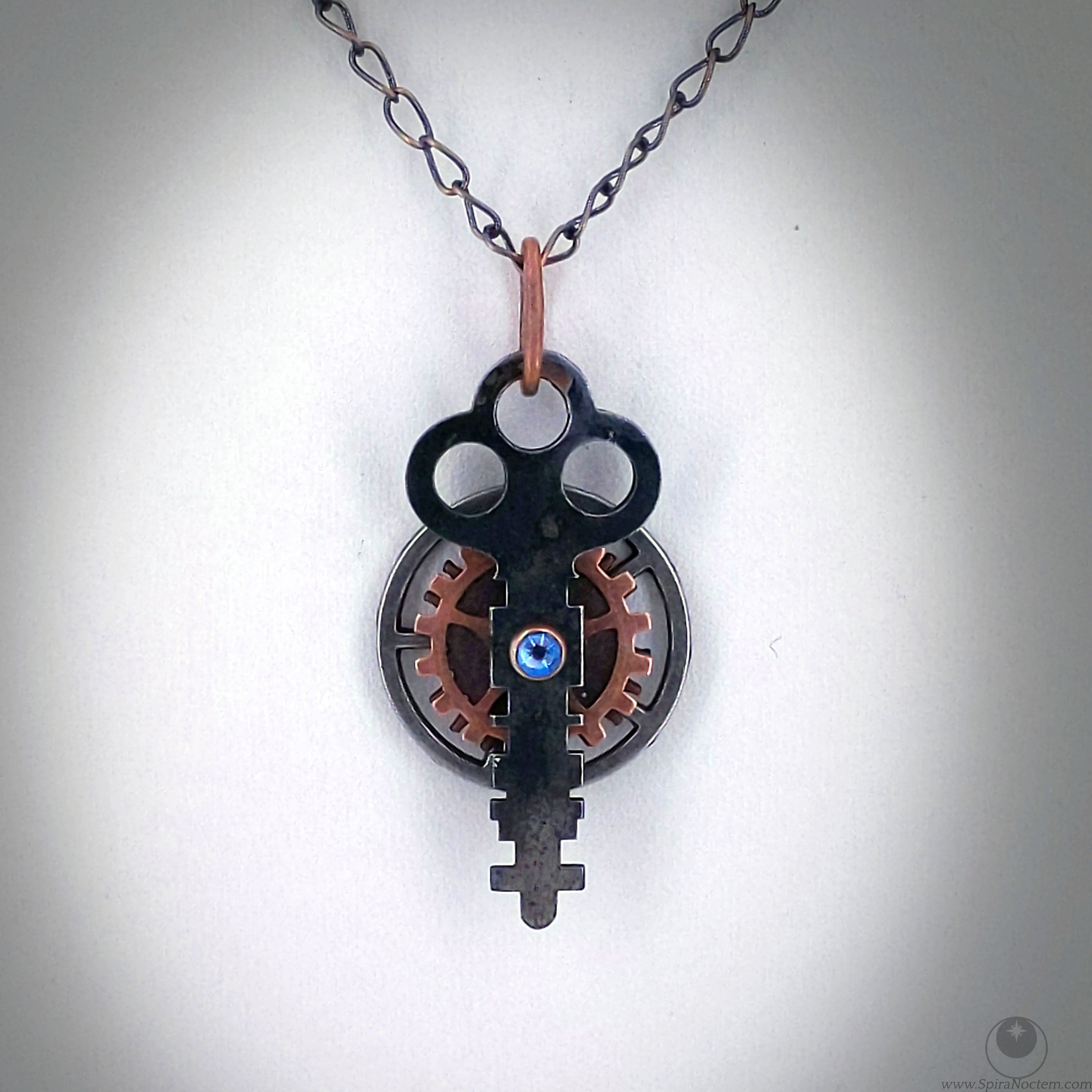 Blue Spinning Key Pendant (Chain not included)