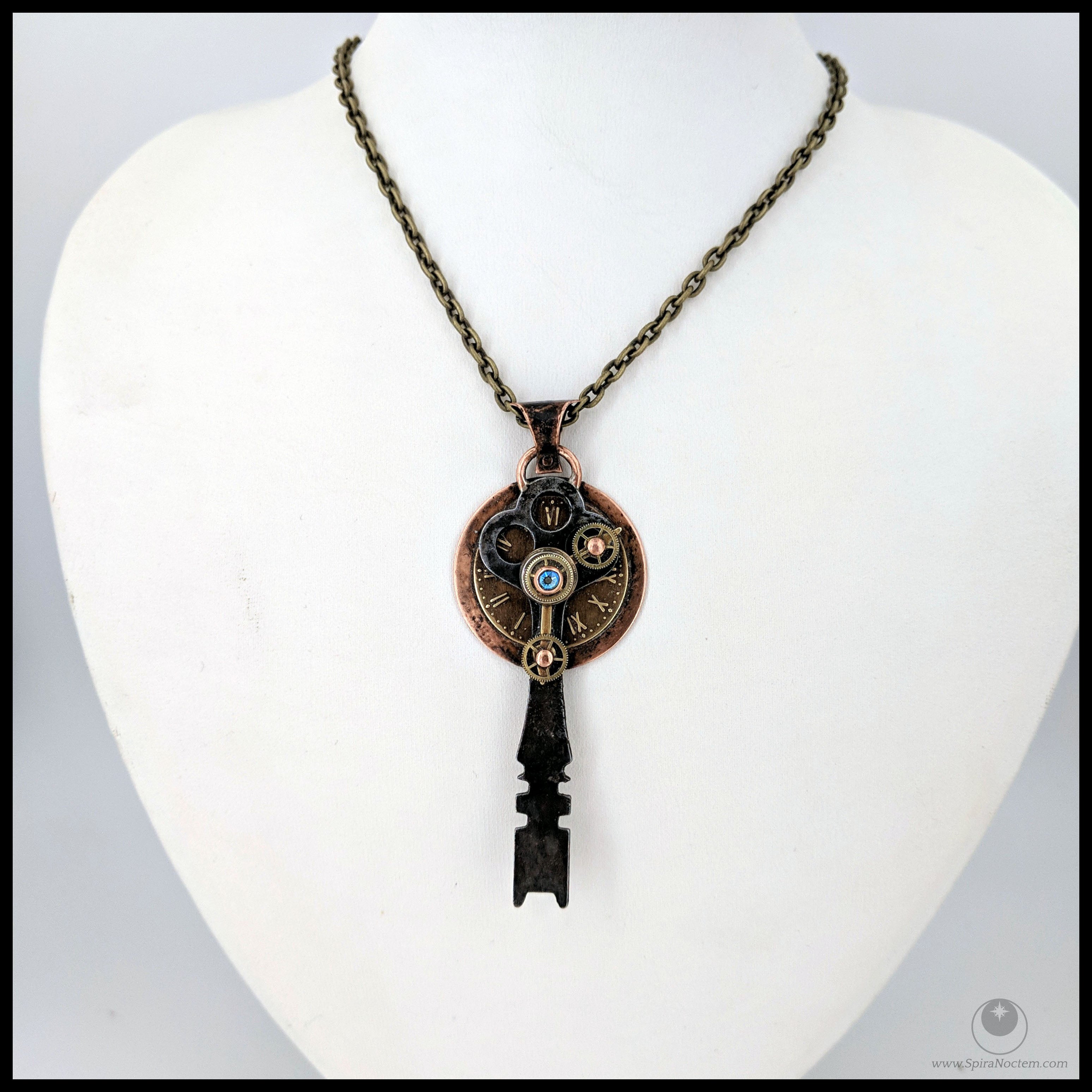 Time Key Pendant with Chain